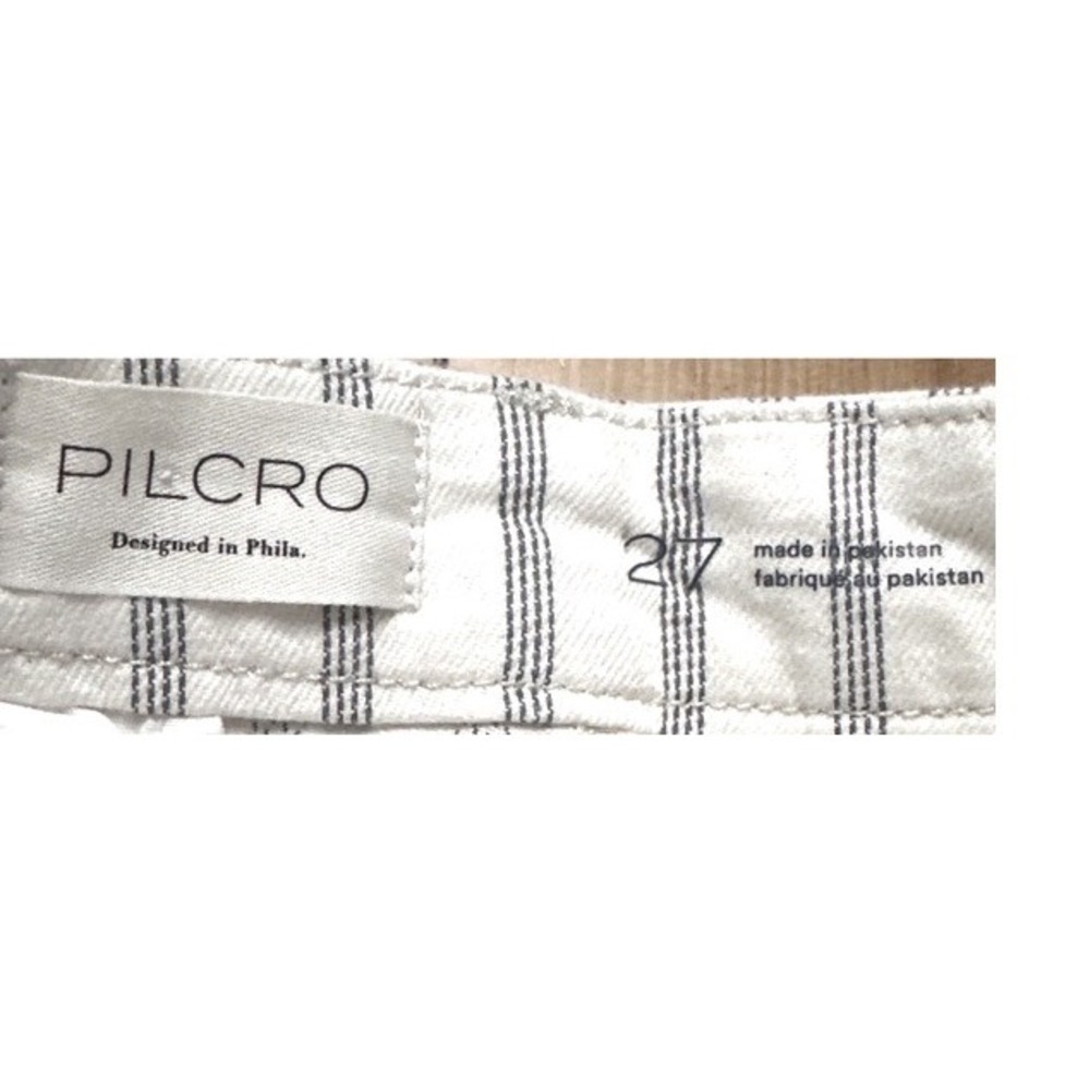 Anthropologie Pilcro Striped Bermuda Shorts 27 Coastal Quiet Luxury Linen Look - Picture 5 of 9